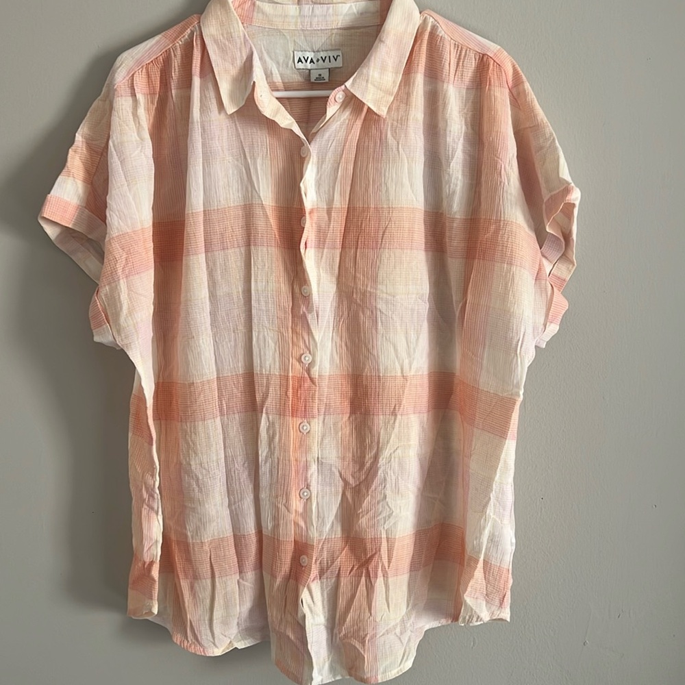 Multi colored button down